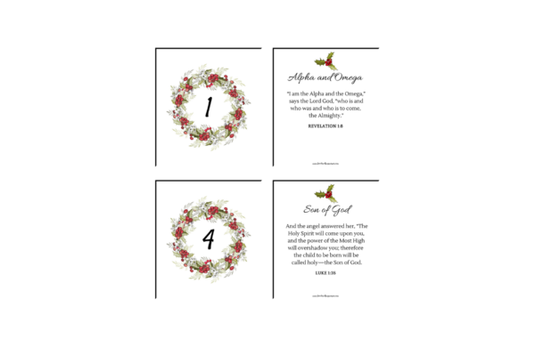 Names of Jesus Christmas Advent Calendar
